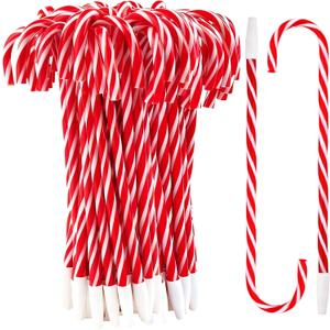 Coopay 144 Pieces Candy Cane Pens Christmas Pens with Black Ink for Christmas Holiday New Years Home Decor Party Gift, 7.5 Inches (Red & White Stripes)
