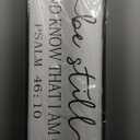 comurdyo Be Still and Know That I am God Sign Wall Decor 40"x15" Psalm 46:10 Scripture Christian Inspirational Wooden Framed Wall Hanging Art (Black)