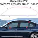 Stainless Steel Window Trim Chrome Delete for BMW F30 2012-2018 Black Window Trim Blackout Kit