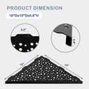 HIDROP Matte Black Corner Shower Shelf 10 Triangular Corner Shelf Stainless Steel Bathroom Shelf for Tiled Wall, 2 Pack Shower Corner Shelf, No Drilling