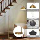 EOEYYOYB Floor Lamp with 3 Light Modes Adjustable Modern Arc Standing Tall Lamp Dimmable Brightness, Perfect for Living Room, Bedroom, and Office, Gold