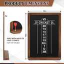 VioraWhite Dart Scoreboard for Cricket and 01 Darts Games Darts Holder Wall Mount Wood Dartboard Accessories for Cricket and 01 Dart Games with Marker, 16 x 22 Inch