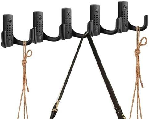 2 PCS ZSDAJUJU 5 Pack Double Wall Hooks 2-Prong Coat/Hat Die-cast Copper Hooks for Hanging Wall Mount Hanger Clothes, Purse, Bag, Towel Organization Decorative Wall Hooks