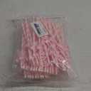 100 Pcs Pink Paper Straws for Drinking, Bow Disposable Striped Paper Straws Bulk Pink Theme Birthday Party Supplies for Wedding Cake Decorations Bachelorette Baby Shower