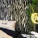 Black and White Peel and Stick Wallpaper Zebra Wallpaper 197" x 17.3" Animal Print Contact Paper Waterproof Removable Self-Adhesive Wall Paper Bathroom Bedroom