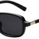 Retro Rectangle Sunglasses for Women Trendy Vintage Cool Rectangular Shades Fashion Small Square Frame