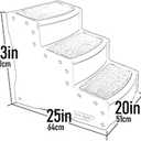 Pet Gear Easy Step III Extra Wide Pet Stairs, 3 Step for Dogs/Cats up to 200 pounds, Removable/Washable Carpet, Easy Assembly (No Tools Required), Sea Salt