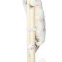 ANWA 32" Tall Cat Scratching Posts for Indoor Cats, 3-in-1 Cat Scratching Post with Plush Toys, Premium Sisal Post for Cats at All Ages with Reinforced Stable Base, Cream White