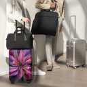 FOREVER QUEEN Pinkish Purple Flower Luggage Cover Suitcase Protector Suitcase Cover Anti-Scratch, Stretchable Bag Cover Washable Durable Polyester, M(fits 24-26Inch suitcase)