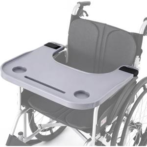 Wheelchair Tray Table with Tablet Slot & Cup Holders, 1 Pack