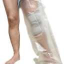 Adult Leg Cast Cover for Shower Waterproof Full Leg Shower Protector, Watertight to Keep Dry for Broken Leg Cast, Knee Replacement Surgery and Wound(Length: 40.5")