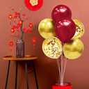 ZJDHPTY Red and Gold Party Decorations,4 Set Balloon Stand with Pump and Red Gold Balloons for 49ers Party Birthday Lunar New Year Christmas Valentine Wedding Graduation Prom Party Supplies