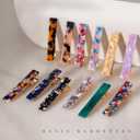 2 x 12 PCS Acrylic Resin Alligator Barrettes For Women Small Cute Clips For Thick Thin Hair Fashion Decorative Accessories,Multicolor