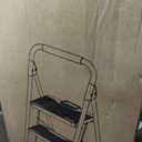 KINGRACK 4 Step Folding Ladder, 800lbs Capacity Step Stool with Safety Lock, Non-Skid Wide Pedals, and Handrail, Lightweight, Household Ladder for Home, Kitchen, Pantry, Closets, and Office Use, White