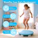 Bounce Board for Kids, 25" Springless Toddler Mini Trampoline Indoor & Outdoor, Safe EVA Foam Bouncy Board for Sensory Play, Balance & Motor Skills - No Assembly Required, Outdoor Play Equipment