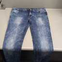 LEE MENS STRAIGHT SLIM DENIM PANTS IN BLUE DAMAGE 34/33