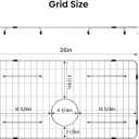 Kitchen Sink Grid and Sink Protectors 26" X 14 1/16", with Rear Drain Stainless Steel Sink Grids for Bottom of Kitchen Sinks, for Single Bowl Sinks(26" X 14 1/16" Rear Drain)