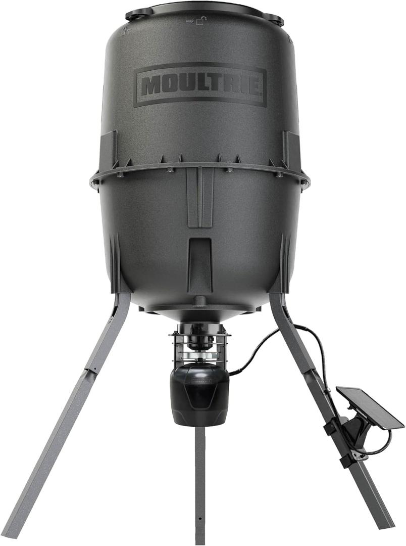 Moultrie Deer Feeder Connected - Cellular Connected Tripod Feeder - 6V Spincast Deer Feeder - Nationwide 4G LTE Autoconnect