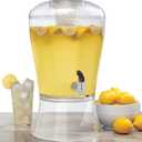 CreativeWare 3 Gallon Beverage Dispenser with Base Ice Cylinder Sleeve