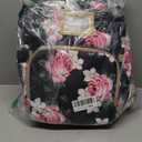 Diaper Bag Backpack Waterproof Baby Bag Large Capacity Multifunction Nappy Bags Floral Insulated Durable Travel Maternity Back Pack with Changing Station for Baby Black