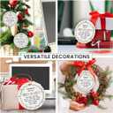 4 x Coworker Christmas Ornaments 2025 - Appreciation Gifts for Coworkers Women, Meaningful Work Besties Gifts for Women Men, Team Ceramic Ornament for Christmas Tree Decorations