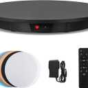 Large Photography Turntable 24inch/330lb Motorized Rotating Display Stand 360 Degree with Remote Control Electric Turntable for Products, Model Photo or Video(Black)