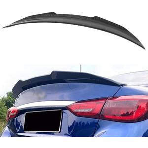 cciyu PSM Style Rear Trunk Lip Spoiler Wing Fits for 2014-2019 for Infiniti Q50 Racing Trunk Spoiler(ABS Glossy Carbon Look)