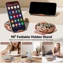 For AirPods Pro 3 Case 2025, with Safty Lock & Phone Stand for Floral AirPods Pro 3 Generation Case Cover for Women Girly, iPod Pro 3 Case with Keychain & Cleaner Kit - Leopard Print