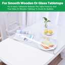 47 Inch Dia Round Clear Plastic Dining Room Table Protector PVC Tablecloth Cover Mat Vinyl Tablecloth Waterproof Wipeable Furniture Tabletop Pad Table Runner Protector for Coffee Desk