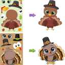 2 x 30PCS Thanksgiving Party Games for Kids - Make Your Own Stickers, DIY Gobble Stickers, Thanksgiving Party Favors