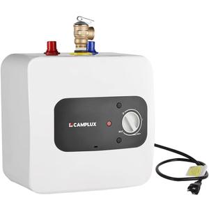 CAMPLUX Pro ME25B Mini Tank Electric Water Heater On-demand Water Heater 2.5 Gallons with Cord Plug 1.44kW at 120 Volts