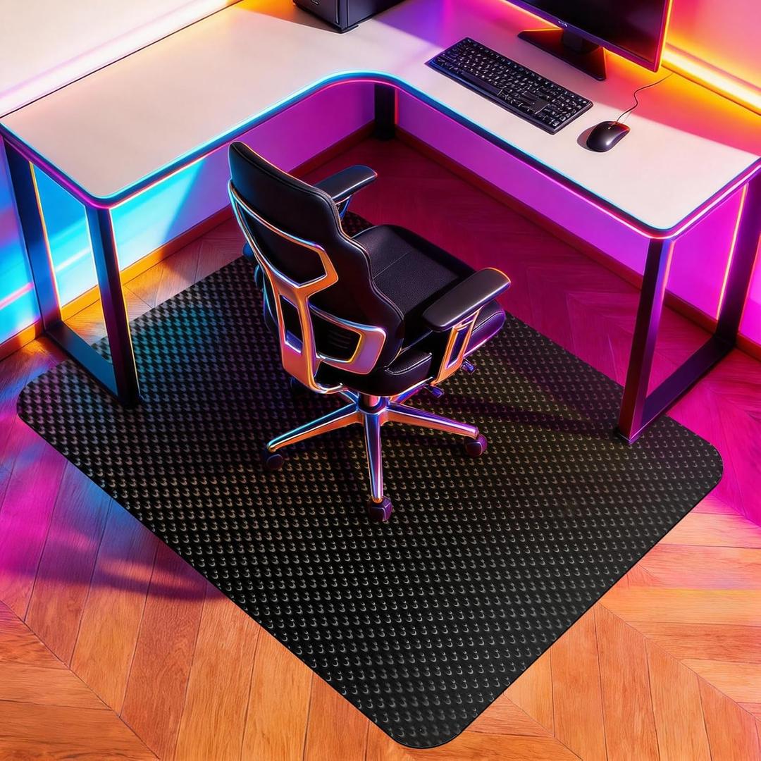 Vicwe Gaming Chair Mat for Hard Floor,46" x 60" Computer Chair Mat for Tile Floor,Anti-Slip Hard Floor Protector Rolling Chair for Office Home