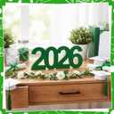 AceOrbit Graduation Decorations 2026 Table Sign Centerpieces 13" x 5.5" Wooden Class of 2026 Block Graduation Photo Booth Props for High School Seniors Night Decor College Party Supplies(Green)