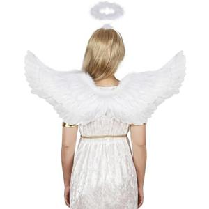 Amazon.com: Sunboom Angel Wings and Halo for Adult Kids - Adults Angel Halo and Wings for Women Girls - White Feather Angel Wings Costume with Halo Headband Small : Clothing, Shoes & Jewelry