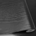 Thicken Black Wood Contact Paper Peel and Stick - 17" × 394" Vinyl Self-Adhesive & Removable Waterproof Wallpaper for Countertop Furniture, Easy to Clean