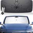 Car Windshield Sun Shade Umbrella for Audi&B MW&Buick&Chevrolet&Ford&GMC&Honda&Hyundai&Jeep&Kia& L EXUS&Mazda&Mercedes&Nissan&&VW [600D Carbon Fiber] Upgraded Scratch-Resistant Handle
