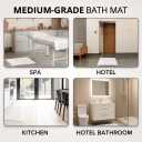 GOLD TEXTILES 12 Pack White Bath Mat Towels 20x30 Inches (Not a Bathroom Rug)- Cotton Blend Washable Economy Hotel Bath Mats