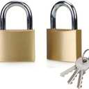 ABRAFOX Solid Brass Same Keyed Padlock keyed Alike Lock-1-9/16 inch 40mm 2pack