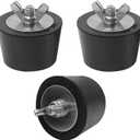 1.5" Rubber Pool Winterizing Plug Pool Return Plugs Pool Skimmer Plug Pool Freeze Plugs with Stainless Steel Screw Bolts - 3 PCS