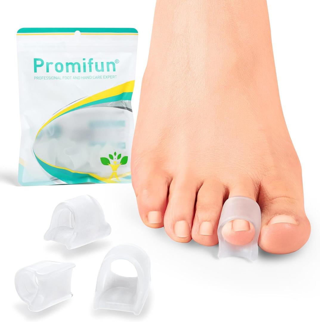 Hammertoe Corrector for Women - Soft Gel Toe Straighteners - Realign Bent, Curled, Crooked, Claw, Bunion, Hammer Toes - Toe Corrector for Men6 Count, 3 Different Sizes, Clear