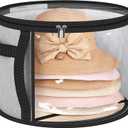 AOODA Oversized Clear Hat Storage Bag, Holds up to 7 Caps Cowboy Hat Organizer for Closet, Wide Brims Hat Case with Carrying Handles (Grey) (16.5")