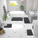 OLANLY Bathroom Runner Rugs 70x24, Soft Absorbent Chenille Bath Rugs, Rubber Backing Quick Dry, Machine Washable Long Bath Mats for Bathroom Floor, Tub and Shower, Home Decor Accessories, Dark Grey
