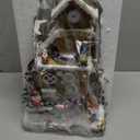 Santas Workshop Animated Christmas Village Moments in Time LED Lights, Music & Moving Scene Hand-Painted Polyresin Holiday Building with Adapter Christmas Home Dcor Collectible