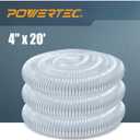 POWERTEC 4" x 20' Dust Collection Hose, 4 Inch Dust Collector Hose for Table Saw, Band Saw, Planer, Jointer, Woodworking and Wood Shop Dust Collection System (70143)