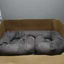 Friends Forever X-Large Dog Bed, Orthopedic Dog Sofa Memory Foam Mattress, Calming Dog Couch Bed, Wall Rim Pillow, Water Resistant Liner, Washable Cover, Non-Slip Bottom, Chester, X-Large Grey (44.0"L x 34.0"W x 10.0"Th, Chester Grey)