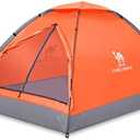CAMEL CROWN Tents for Camping 2 Person Camping Dome Tent, Waterproof,Spacious, Lightweight Portable Backpacking Tent for Outdoor Camping/Hiking, Orange
