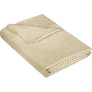 400 Thread Count 100% American Grown Cotton Sand Flat Sheet Only - Cooling Sheets - Luxury Sateen Weave - Full Size Flat Sheet Sold Separately - Super Soft Cotton Top Sheets (Full, Moroccan Sand)