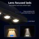 Solar Wall Lights Outdoor, 3 LED Lenses Fence Lights Solar Powered Outdoor Waterproof Warm White, Dusk to Dawn Exterior House Number Lighting for Porch, Patio, Balcony, Deck, Address Sign (2 Pack)