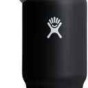 Hydro Flask Travel Water Bottle - Insulated Stainless Steel - Wide Straw Lid, Non Spill, Leakproof in 32 Oz Black