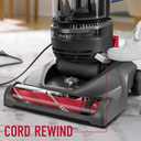 Hoover Rewind Pet Upright Bagless Vacuum Cleaner for Carpet and Hard Floors, Automatic Cord Rewind, Above Floor Cleaning Corded Vacuum Cleaners for Home Use, Gray